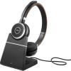Jabra Evolve 65 TE Link 390a MS Stereo Stand Ασύρματα On Ear Multimedia Ακουστικά με μικρόφωνο και σύνδεση Bluetooth / USB-A