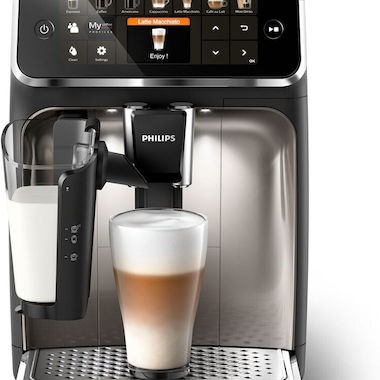 Philips 5400 Series Αυτόματη Μηχανή Espresso 1500W Πίεσης 15bar για Cappuccino με Μύλο Άλεσης Μαύρη