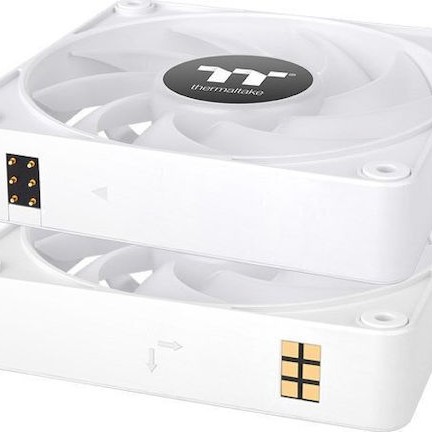 Thermaltake CT120 EX Case Fan με ARGB Φωτισμό και Σύνδεση 3-Pin / 4-Pin PWM 3τμχ Λευκό