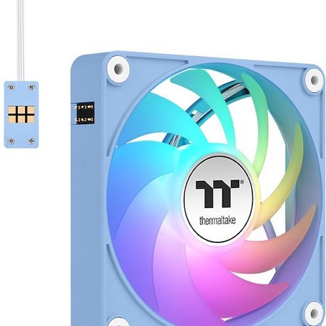 Thermaltake CT120 EX Case Fan με ARGB Φωτισμό και Σύνδεση 4-Pin PWM 3τμχ Hydrangea Blue
