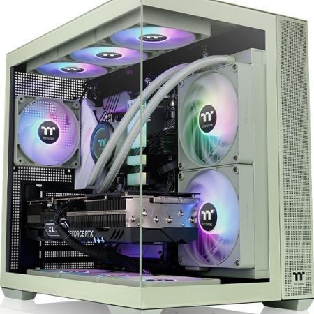 Thermaltake View 380 TG ARGB Gaming Midi Tower Κουτί Υπολογιστή Πράσινο