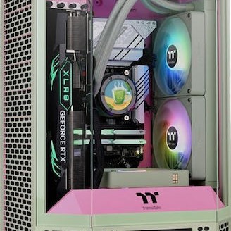 Thermaltake The Tower 300 Micro Tower Κουτί Υπολογιστή με Πλαϊνό Παράθυρο και RGB Φωτισμό Matcha Plum