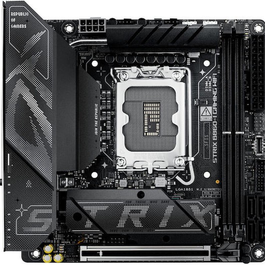 Asus Rog Strix B860-I Gaming WIFI Motherboard Mini ITX με Intel 1851 Socket 90MB1JB0-M0EAY0