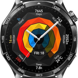 Huawei Watch GT 5 Stainless Steel 46mm Αδιάβροχο με Παλμογράφο (Μαύρο)