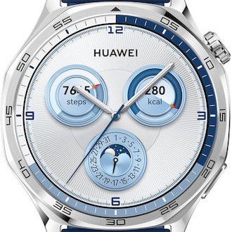 Huawei Watch GT 5 Stainless Steel 46mm Αδιάβροχο με Παλμογράφο (Μπλε)