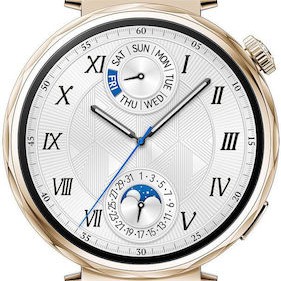 Huawei Watch GT 5 41mm Αδιάβροχο με Παλμογράφο (White Leather Strap)