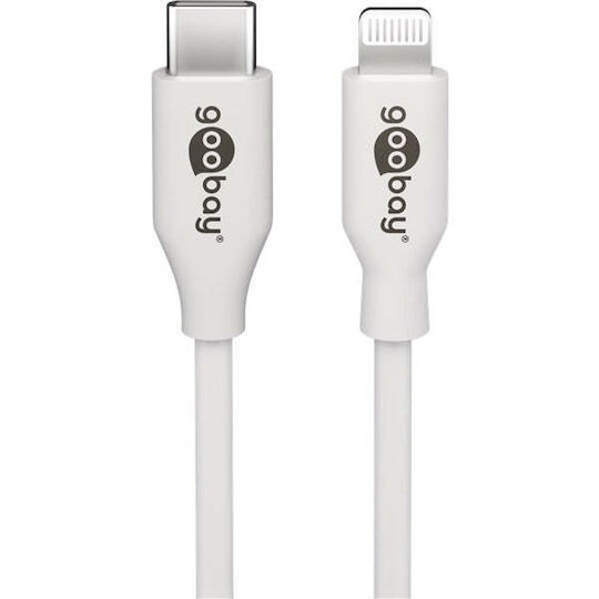 Goobay Φορτιστής με Θύρα USB-C και Καλώδιο USB-C - Lightning 30W Power Delivery Λευκός (64575)