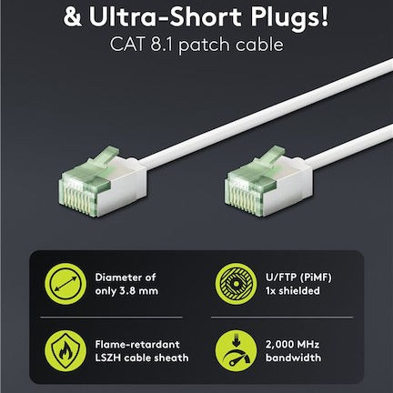 Goobay U/FTP (STP) Καλώδιο Δικτύου Ethernet 0.5m Λευκό 1τμχ