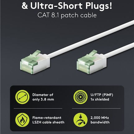 Goobay U/FTP (STP) Καλώδιο Δικτύου Ethernet 3m Λευκό 1τμχ