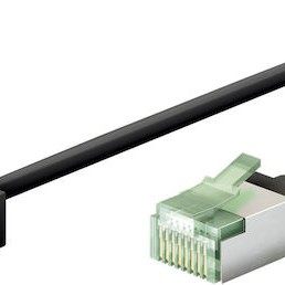 Goobay U/FTP (STP) Καλώδιο Δικτύου Ethernet 1m Μαύρο 1τμχ