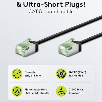 Goobay U/FTP (STP) Καλώδιο Δικτύου Ethernet 1m Μαύρο 1τμχ