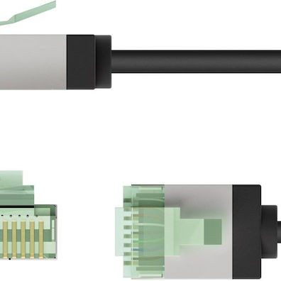 Goobay U/FTP (STP) Καλώδιο Δικτύου Ethernet 1m Μαύρο 1τμχ