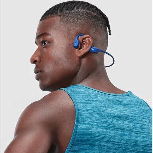 Shokz OpenRun Bone Conduction Bluetooth Handsfree Ακουστικά με Αντοχή στον Ιδρώτα Μπλε