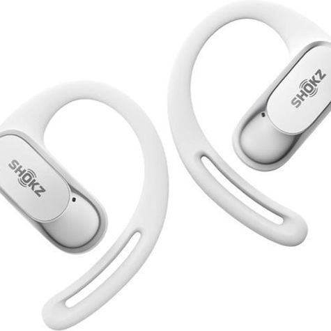 Shokz OpenFit Air Open Ear Bluetooth Handsfree Ακουστικά με Αντοχή στον Ιδρώτα και Θήκη Φόρτισης Λευκά