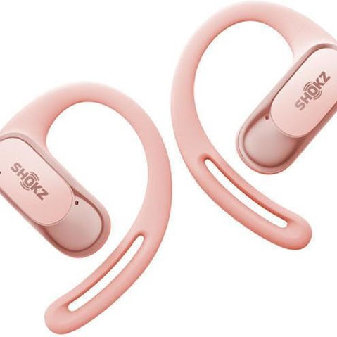 Shokz OpenFit Air Open Ear Bluetooth Handsfree Ακουστικά με Αντοχή στον Ιδρώτα και Θήκη Φόρτισης Ροζ