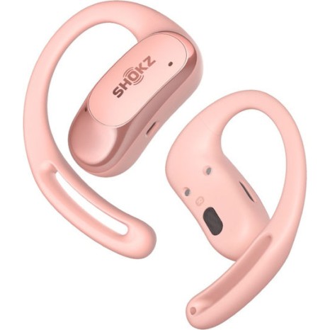 Shokz OpenFit Air Open Ear Bluetooth Handsfree Ακουστικά με Αντοχή στον Ιδρώτα και Θήκη Φόρτισης Ροζ