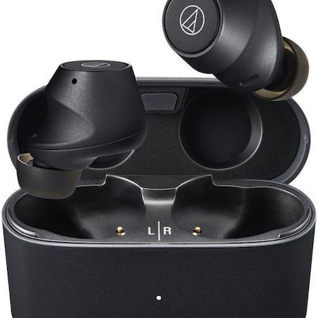 Audio Technica ATH-CKS30TW+ In-ear Bluetooth Handsfree Ακουστικά με Αντοχή στον Ιδρώτα και Θήκη Φόρτισης Matt Black