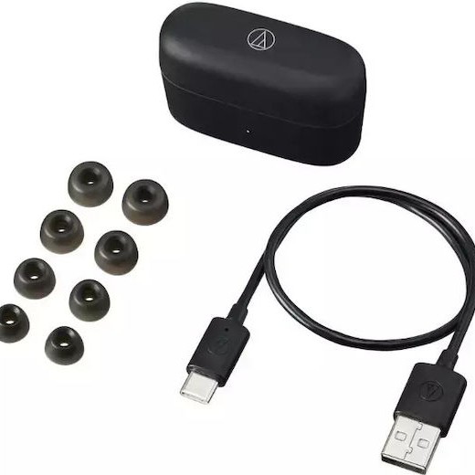 Audio Technica ATH-CKS30TW+ In-ear Bluetooth Handsfree Ακουστικά με Αντοχή στον Ιδρώτα και Θήκη Φόρτισης Matt Black