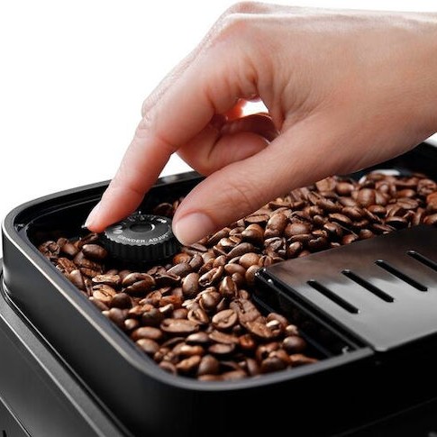 De'Longhi Magnifica Evo Αυτόματη Μηχανή Espresso 1450W Πίεσης 15bar για Cappuccino με Μύλο Άλεσης Ασημί