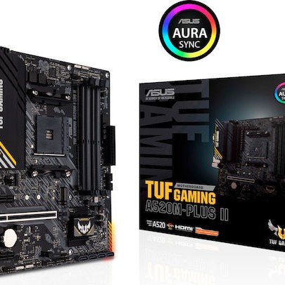 Asus TUF Gaming A520M-Plus II Motherboard Micro ATX με AMD AM4 Socket 90MB17G0-M0EAY0