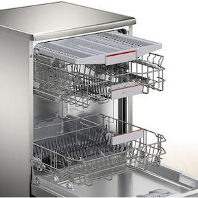 Bosch Ελεύθερο Πλυντήριο Πιάτων με Wi-Fi για 14 Σερβίτσια Home Connect Π60xY84.5εκ. Inox