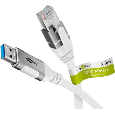 Goobay Regular USB 2.0 to micro USB Cable Λευκό 5m 1τμχ