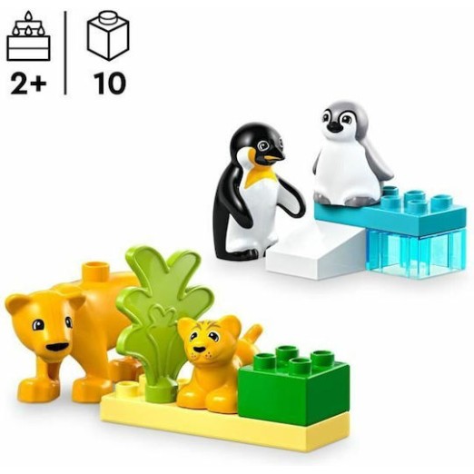 Lego Duplo Wild Animal Families: Penguins & Lions για 2+ Ετών 10τμχ