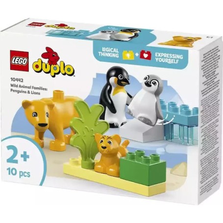 Lego Duplo Wild Animal Families: Penguins & Lions για 2+ Ετών 10τμχ