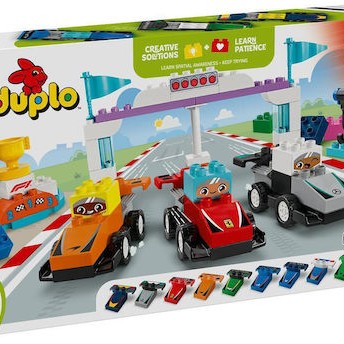 Lego Duplo Town F1 Team Race Cars & Drivers για 2+ Ετών 70τμχ