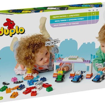 Lego Duplo Town F1 Team Race Cars & Drivers για 2+ Ετών 70τμχ