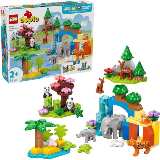 Lego Duplo Town - 3-in-1 Wild Animal Families για 2+ Ετών 92τμχ
