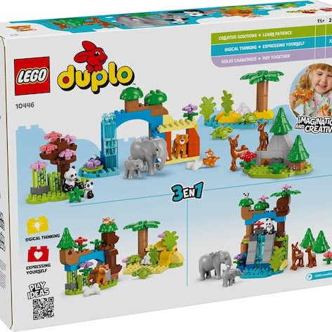 Lego Duplo Town - 3-in-1 Wild Animal Families για 2+ Ετών 92τμχ