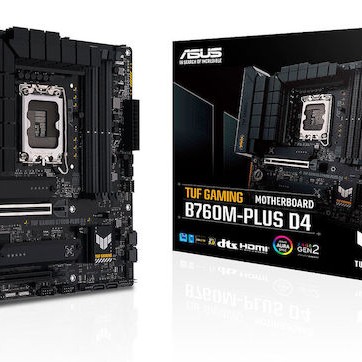Asus TUF GAMING B760M-PLUS D4 Motherboard Micro ATX με Intel 1700 Socket