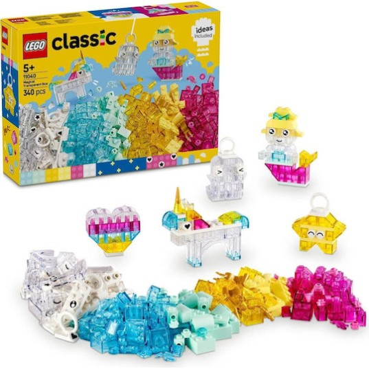 Lego Classic Magical Transparent Box για 5+ Ετών 340τμχ