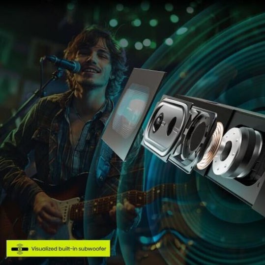 Hisense HS2000 Soundbar 2.1 Bluetooth και HDMI 240W με Τηλεχειριστήριο Μαύρο