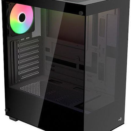 Aerocool Pivot-G-BK-v3 Gaming Midi Tower Κουτί Υπολογιστή με ARGB Φωτισμό Μαύρο