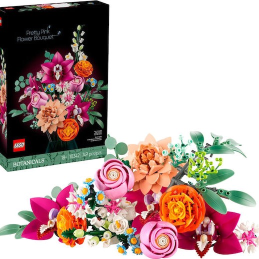 Lego Botanical Collection Pretty Pink Flower Bouquet για 18+ Ετών 749τμχ