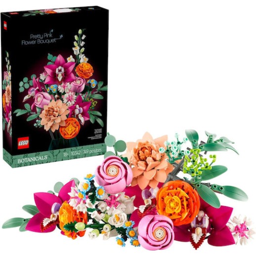 Lego Botanical Collection Pretty Pink Flower Bouquet για 18+ Ετών 749τμχ
