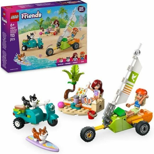 Lego Friends Surfing Dogs and Scooter Adventure για 6+ Ετών 113τμχ