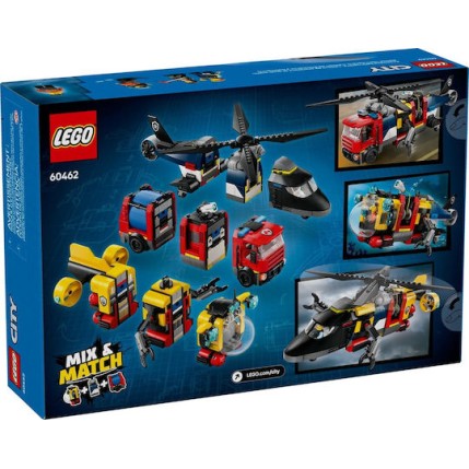 Lego City Helicopter, Fire Engine & Submarine για 7+ Ετών 874τμχ