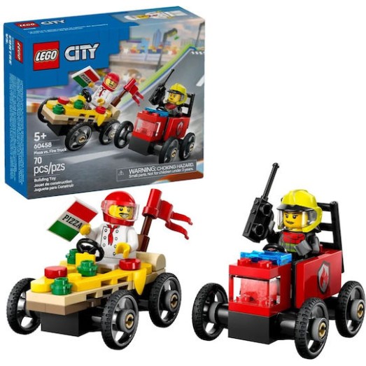 Lego City Pizza vs. Fire Truck για 5+ Ετών 70τμχ
