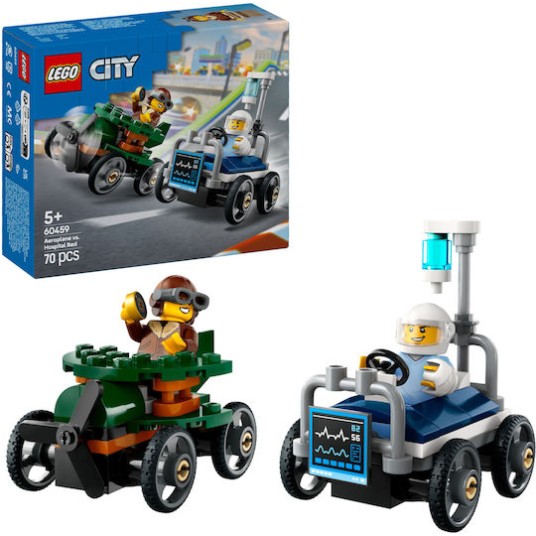 Lego City Airplane vs. Hospital Bed για 5+ Ετών 70τμχ