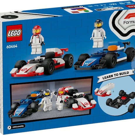 Lego City F1® Williams Racing & Haas F1® Race Cars για 4+ Ετών 92τμχ