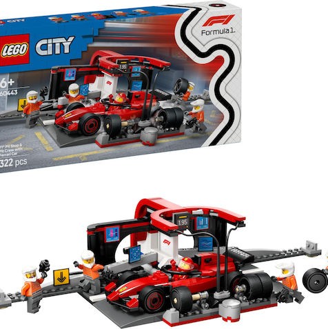Lego City F1® Pit Stop & Pit Crew with Ferrari Car για 6+ Ετών 322τμχ