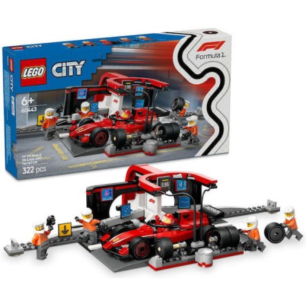 Lego City F1® Pit Stop & Pit Crew with Ferrari Car για 6+ Ετών 322τμχ