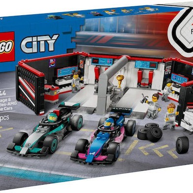 Lego City F1® Garage & Mercedes-AMG & Alpine Cars για 7+ Ετών 678τμχ