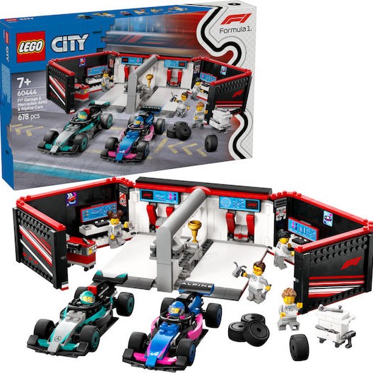 Lego City F1® Garage & Mercedes-AMG & Alpine Cars για 7+ Ετών 678τμχ