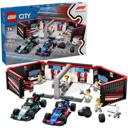 Lego City F1® Garage & Mercedes-AMG & Alpine Cars για 7+ Ετών 678τμχ