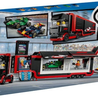 Lego City F1® Truck with RB20 & AMR24 F1® Cars για 8+ Ετών 1086τμχ