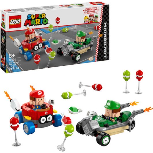 Lego Super Mario Mario Kart Baby Mario vs. Baby Luigi για 8+ Ετών 321τμχ